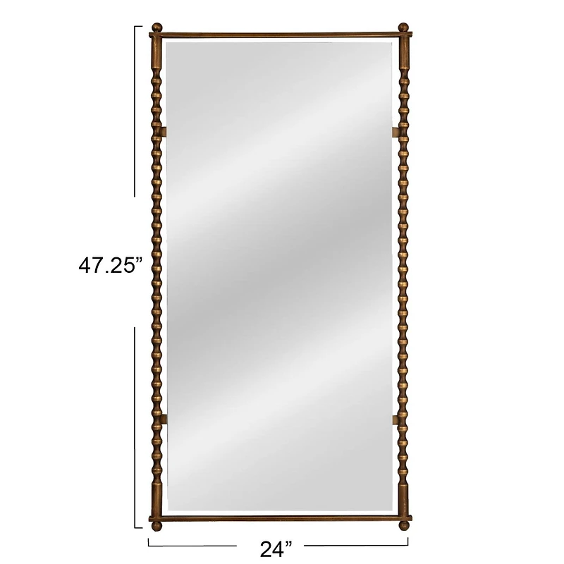 Hello Honey® 24" x 47" Golden Metal Framed Wall Mirror