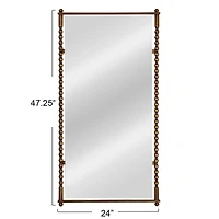 Hello Honey® 24" x 47" Golden Metal Framed Wall Mirror