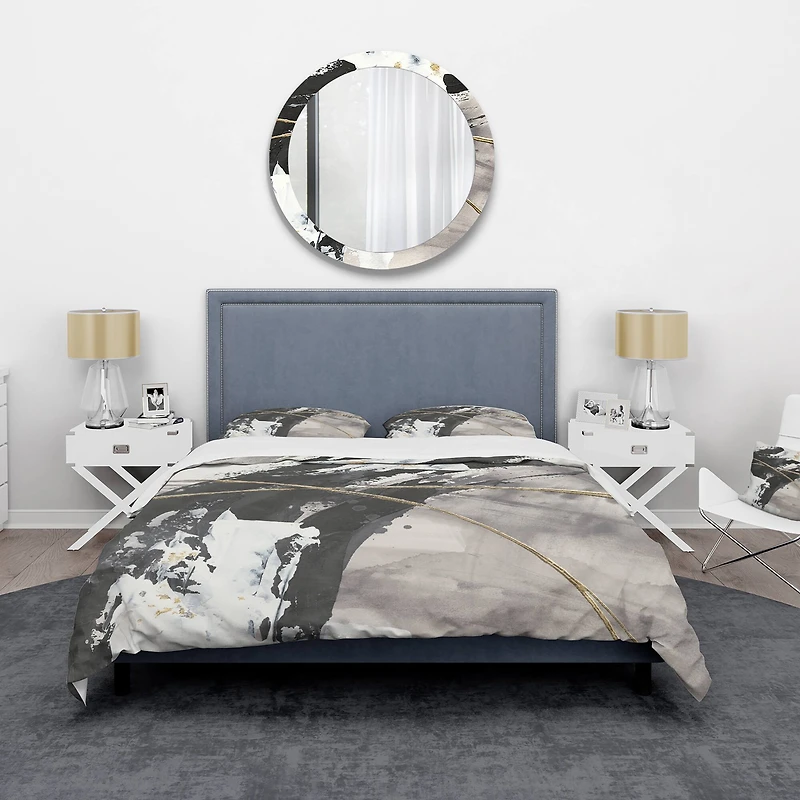 Designart 'Glam Painted Arcs I' Glam Bedding Set
