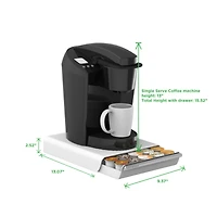 Mind Reader White Single Serve Coffee Pod Drawer and Holder