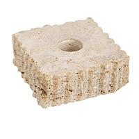 Hello Honey® 3.25" Decorative Marble & Travertine Candle Holder