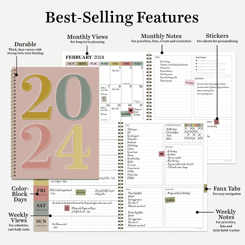 TF Publishing 2024 New Year Large Planner