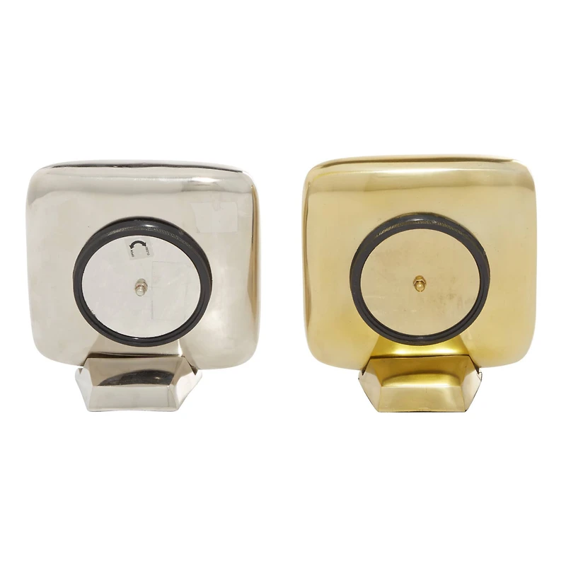 6" Contemporary Aluminum Clock Set