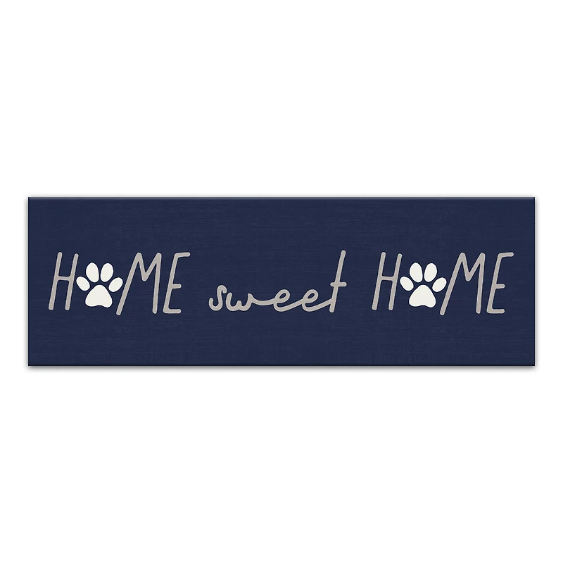Home Sweet Home Pawprint Canvas Wall Art