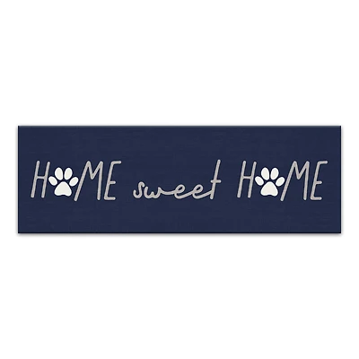 Home Sweet Home Pawprint Canvas Wall Art