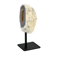 Natural Agate Geode on metal Stand