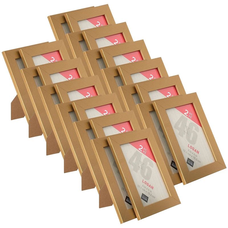 12 Packs: 2 ct. (24 total) Gold Tabletop Frames