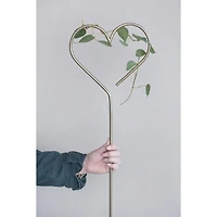 Hello Honey® 32" Antique Brass Finish Iron Heart Shaped Trellis