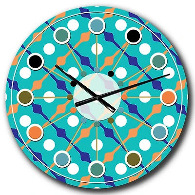 Designart 'Retro Pattern Abstract Design Xv Mid-Century Modern Wall Clock