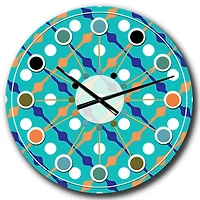 Designart 'Retro Pattern Abstract Design Xv Mid-Century Modern Wall Clock