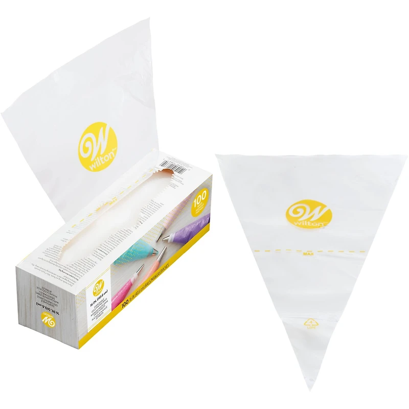 Wilton™ 16" Disposable Plastic Decorating Bags, 100ct.