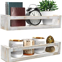 Sorbus 16" Rustic Wood Floating Shelves, 2ct.