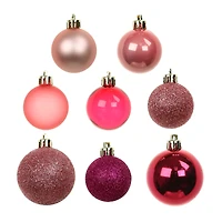 80 Pack Pink Mix Shatterproof Ball Ornaments by Ashland®