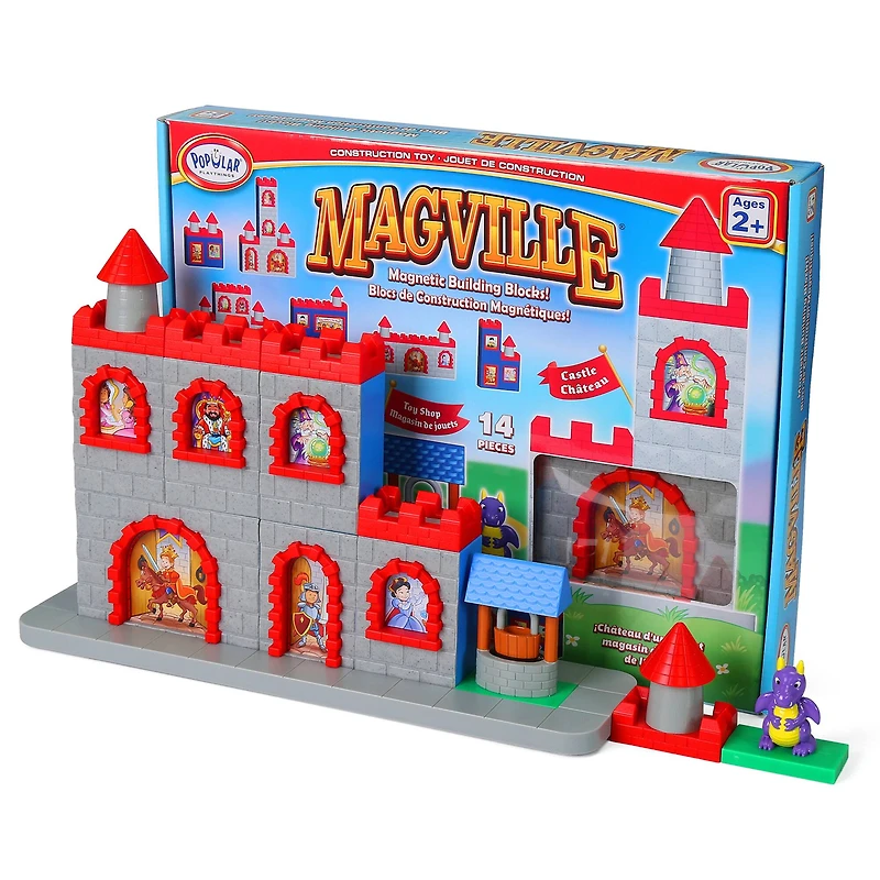 Popular Playthings® Magville® Castle™ Magnetic Building Blocks Play Set
