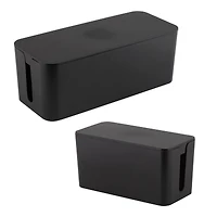 Simplify Black Cable Organizer Boxes, 2ct.