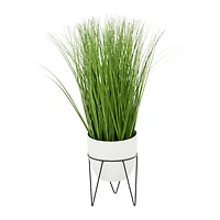 25" White Contemporary Floral & Botanical Artificial Foliage