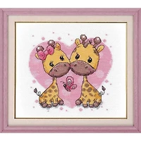 Oven Giraffes In Love Cross Stitch Kit