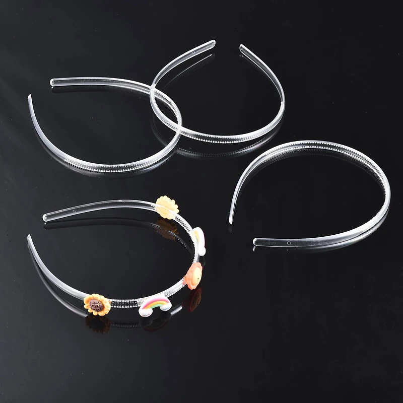 8mm Clear Plastic Headband Blanks, 4ct. by Bead Landing™
