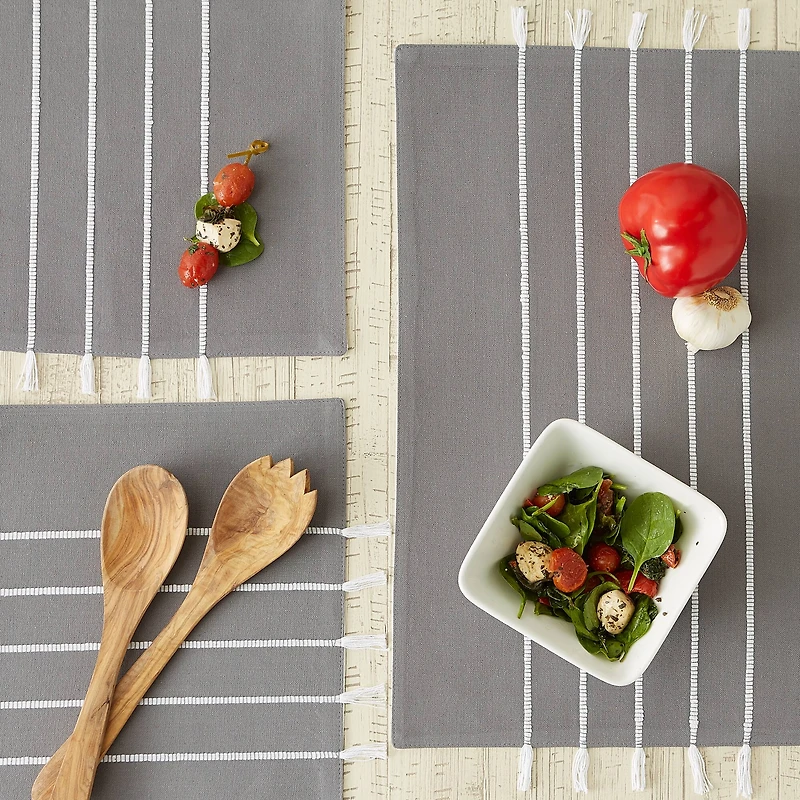 DII® Stripe Tassel Placemats