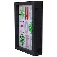 LED Lighted "HO HO HO" With Snowflakes Christmas Wall Art