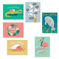 JAM Paper Animals Warm Wishes Christmas Cards & Envelope Set, 36ct.