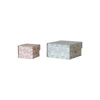 Hello Honey Berry & Dove Printed Paper Gift Boxes, 2ct.