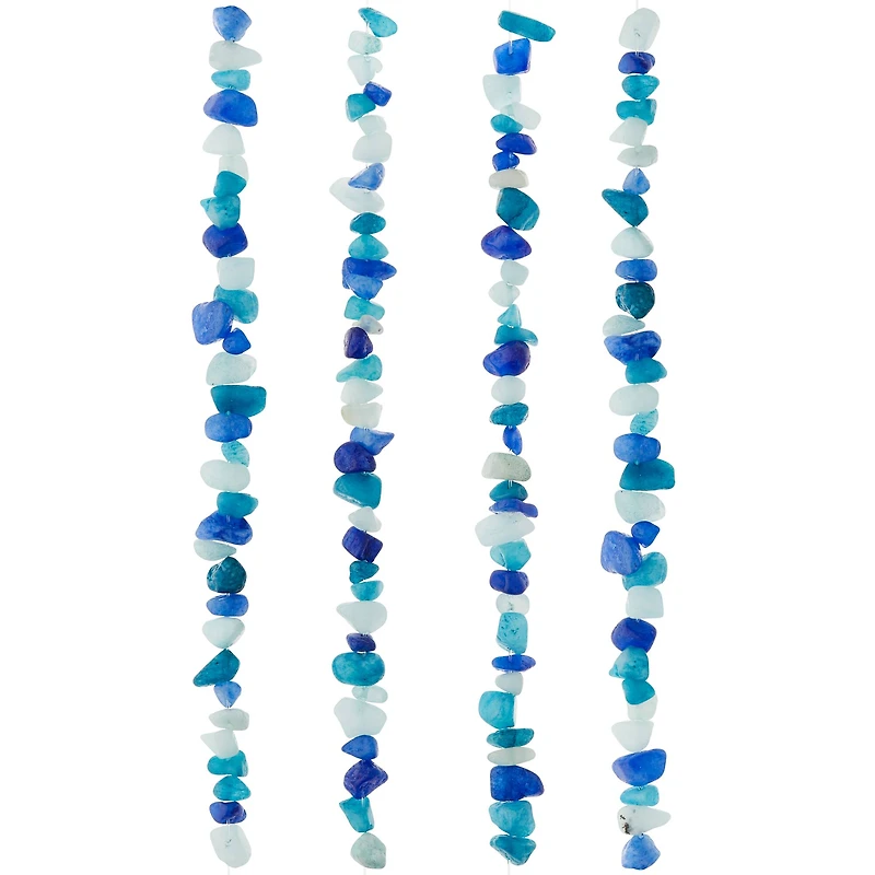 12 Pack: Aqua Mix Chip Beads by Bead Landing™