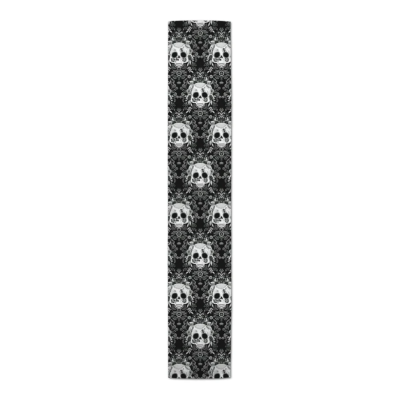 Sugar Skull Pattern 16" x 72" Cotton Twill Runner