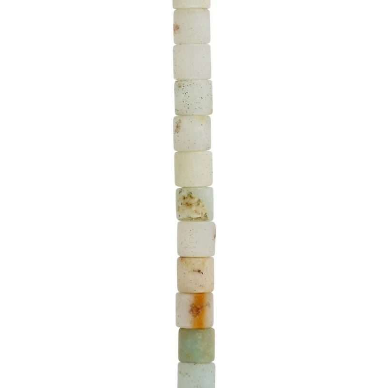 Natural Speckled Matte Amazonite Tube Beads, 5mm by Bead Landing™