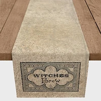 Witches Brew Label 4 16" x 72" Poly Twill Table Runner