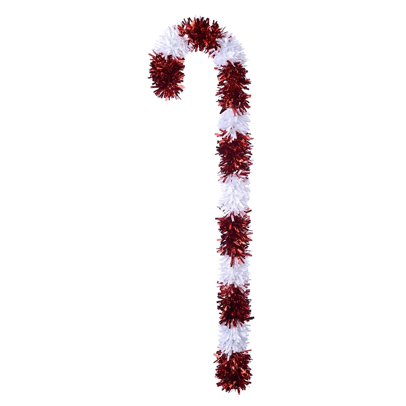 36" Red & White Tinsel Candy Cane Décor by Ashland®