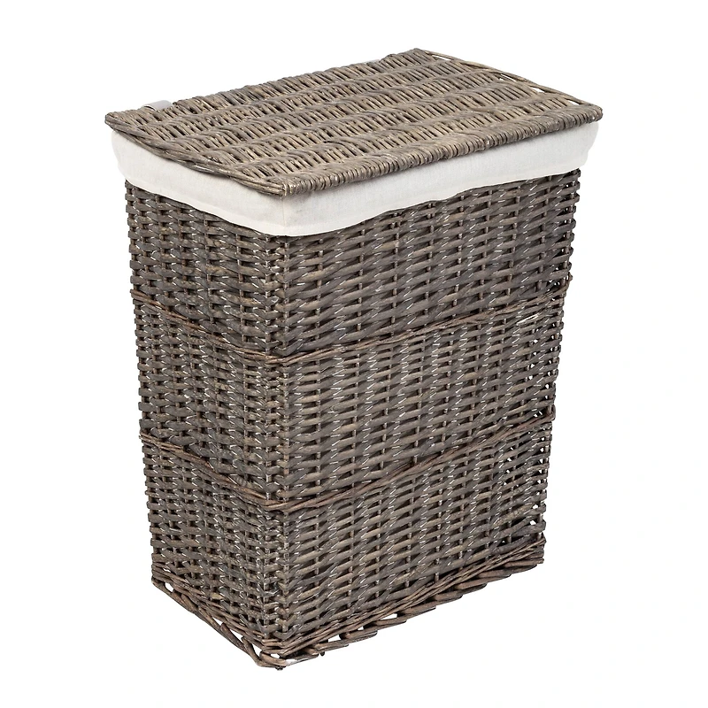 Honey Can Do 7-Piece Split Willow Woven Bathroom Storage Basket Set