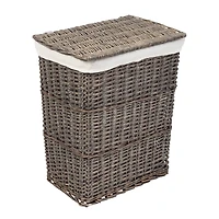 Honey Can Do 7-Piece Split Willow Woven Bathroom Storage Basket Set