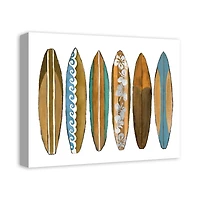 Surf Boards in a Row Canvas Wall Art