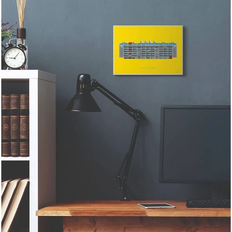 Stupell Industries Centre Pompidou Wooden Wall Plaque