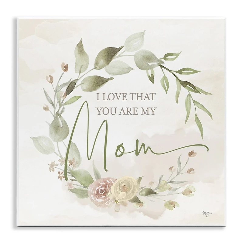 Stupell Industries Mother's Day Rose Wreath Wall Plaque Art