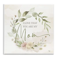 Stupell Industries Mother's Day Rose Wreath Wall Plaque Art