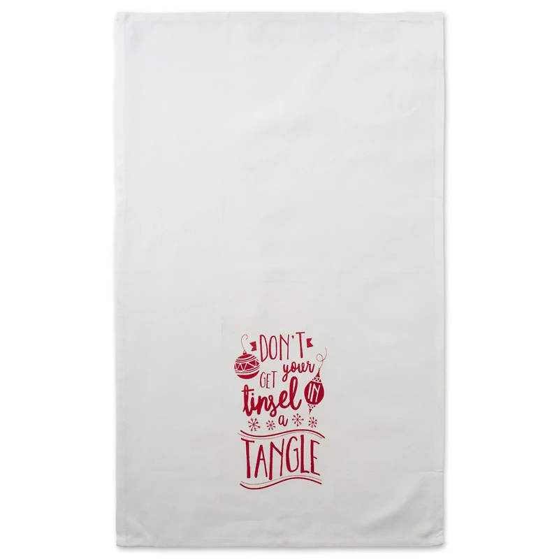 DII® Assorted Tinsel In A Tangle Holiday Printed Dishtowel Set