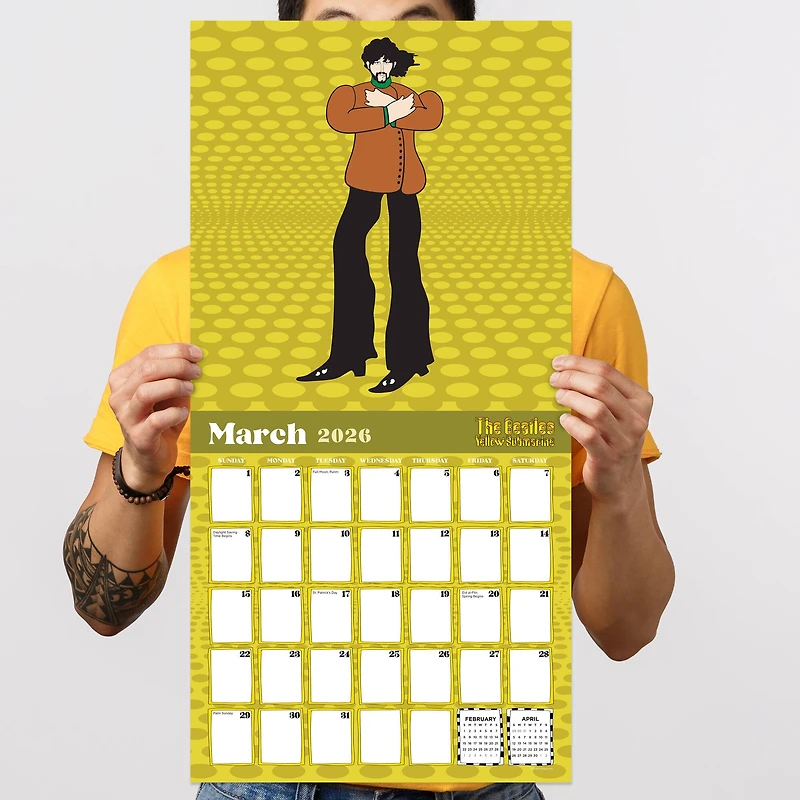 2026 The Beatles: Yellow Submarine Wall Calendar