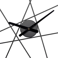 CosmoLiving by Cosmopolitan 24" Black Metal Contemporary Wall Clock