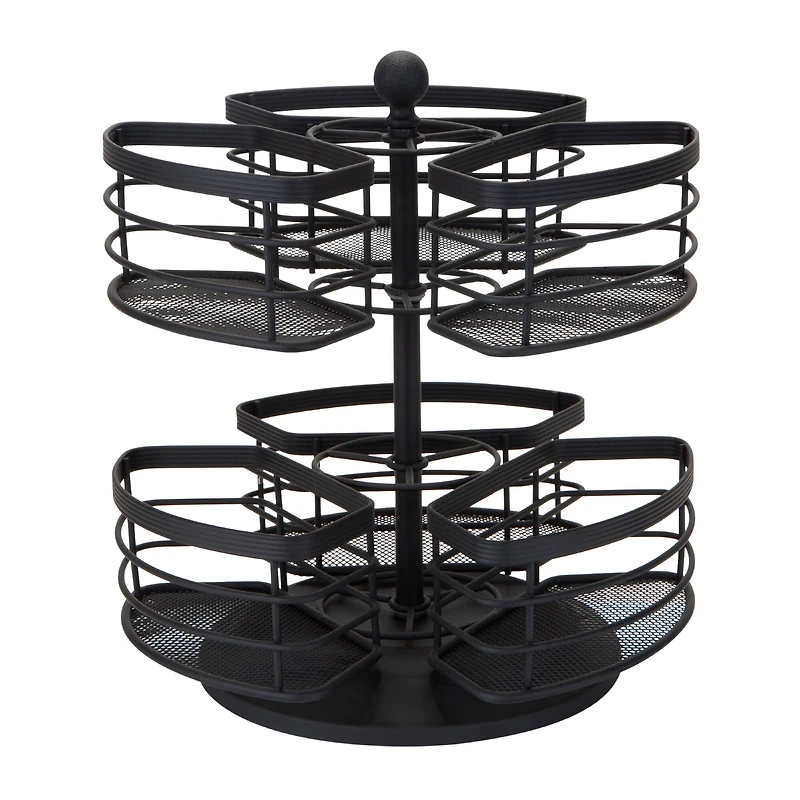 Bath Bliss Matte Black 2-Tier Carousel