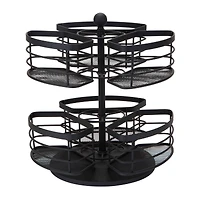 Bath Bliss Matte Black 2-Tier Carousel