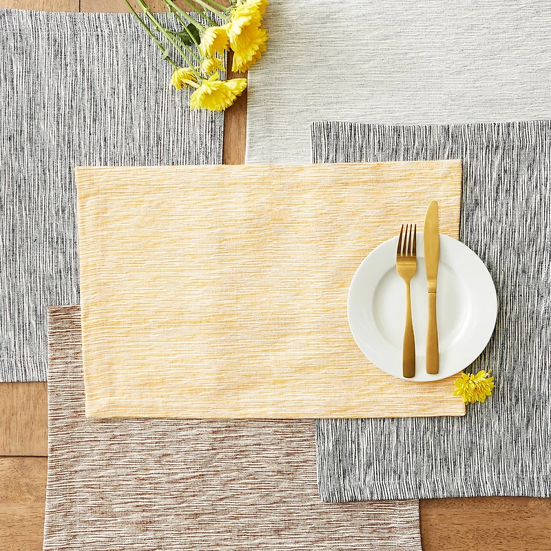 DII® Tonal Recycled Cotton Slubby Rib Placemats
