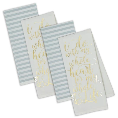 DII® Whole Heart Dishtowel Set, 18x28 inch, 4 Piece