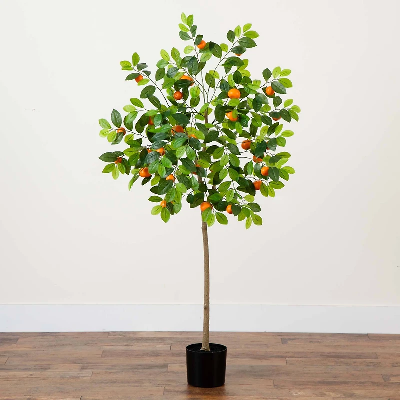 5ft. Potted Artificial Tangerine Tree