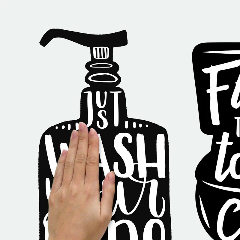 RoomMates Wash Your Hands Soap Quotes Peel & Stick Decals