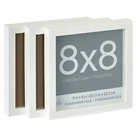 3 Pack Fundamentals 8" x 8" White  Shadow Boxes by Studio Décor®