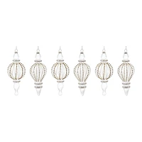 6ct. 7" Jeweled Glass Finial Drop Ornaments