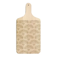 8" x 17" Bohemian Sketch Pattern Maple Paddle Cutting Board