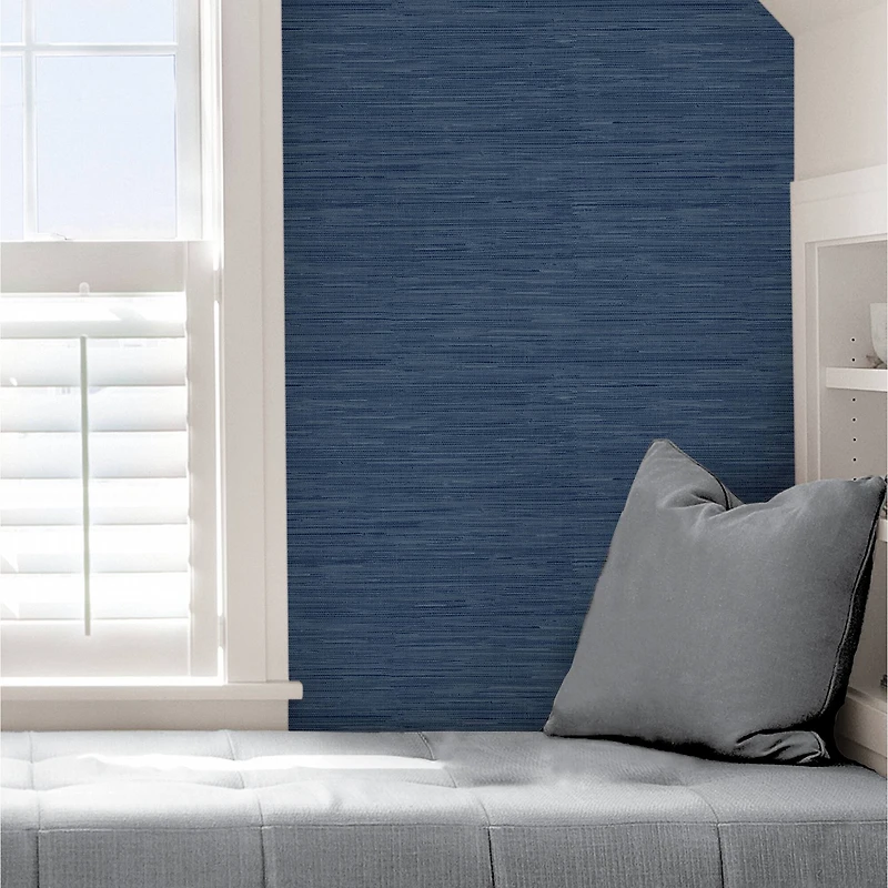 InHome Avery Weave Navy Peel & Stick Wallpaper